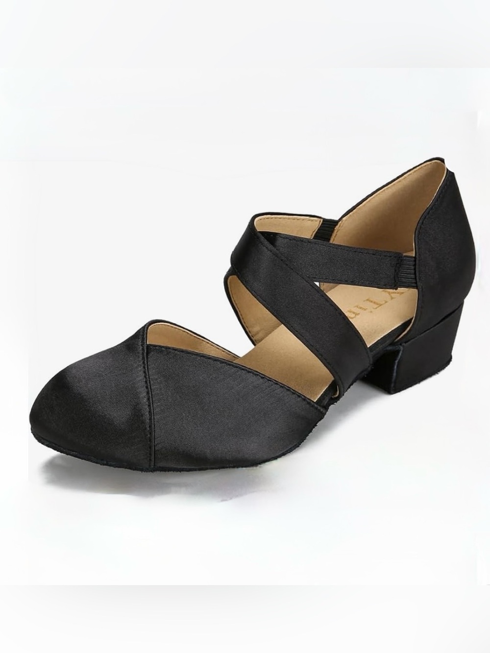 Low block heel Ballroom & social dancing, suede sole dance shoes. Weddings